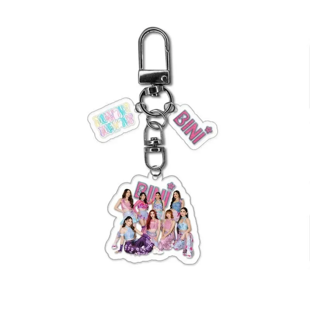 أزياء فتاة مجموعة المعبود سلسلة مفاتيح مصنوعة من الأكريليك ثلاث قطع مجموعة حقيبة الظهر معلقة قلادة كيرينغ على ظهره هدية مزخرفة #5