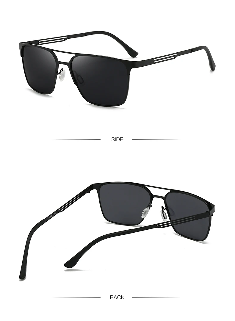 Polarisierte Sonnenbrille aus Metall im neuen Stil, modische Doppelrahmen-Sonnenbrille, geeignet zum Fahren und Sonnenschutz 5149 – Detail 12