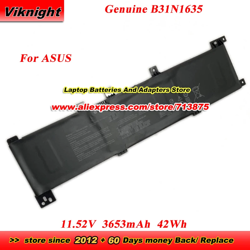 

Оригинальный аккумулятор B31N1635 для ноутбука ASUS Vivobook 17 X705UA X705UB X705UF X705UV R702U X705NA X705NC F705MA F705U N705UD P1700UA