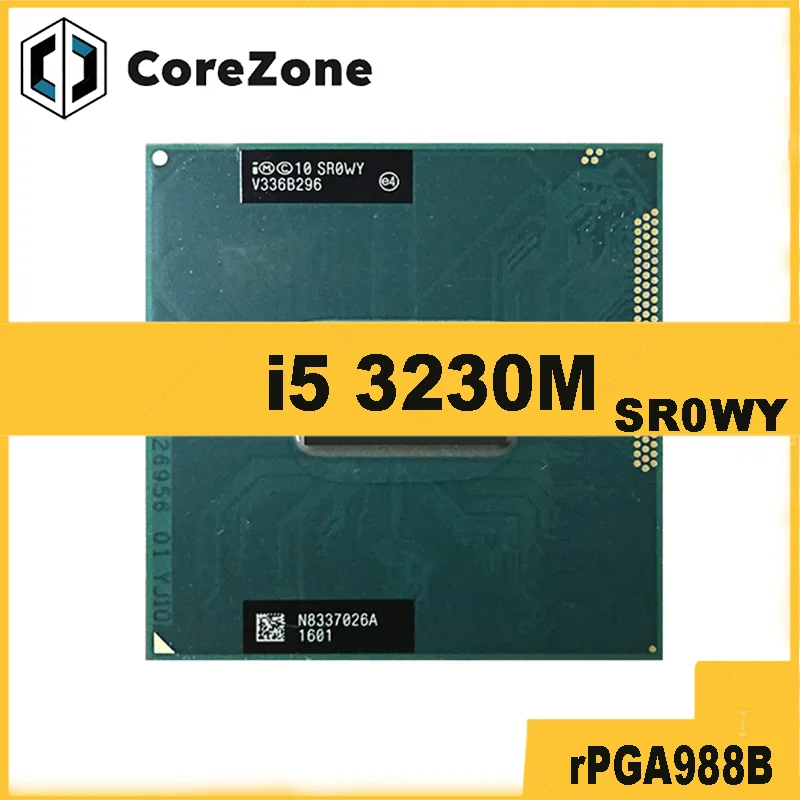 

Б/у i5-3230M i5 3230M SR0WY Двухъядерный четырехпоточный процессор 2,6 ГГц 3M 35 Вт Socket G2/rPGA988B