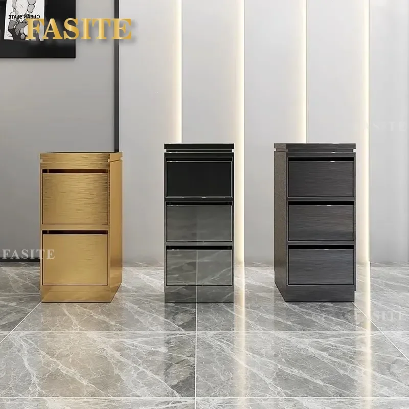 For Barber Shop Tool Cabinet Stainless Steel Hairdressing Storage Locker Multi-layer Removable Haircut Organizer Durable