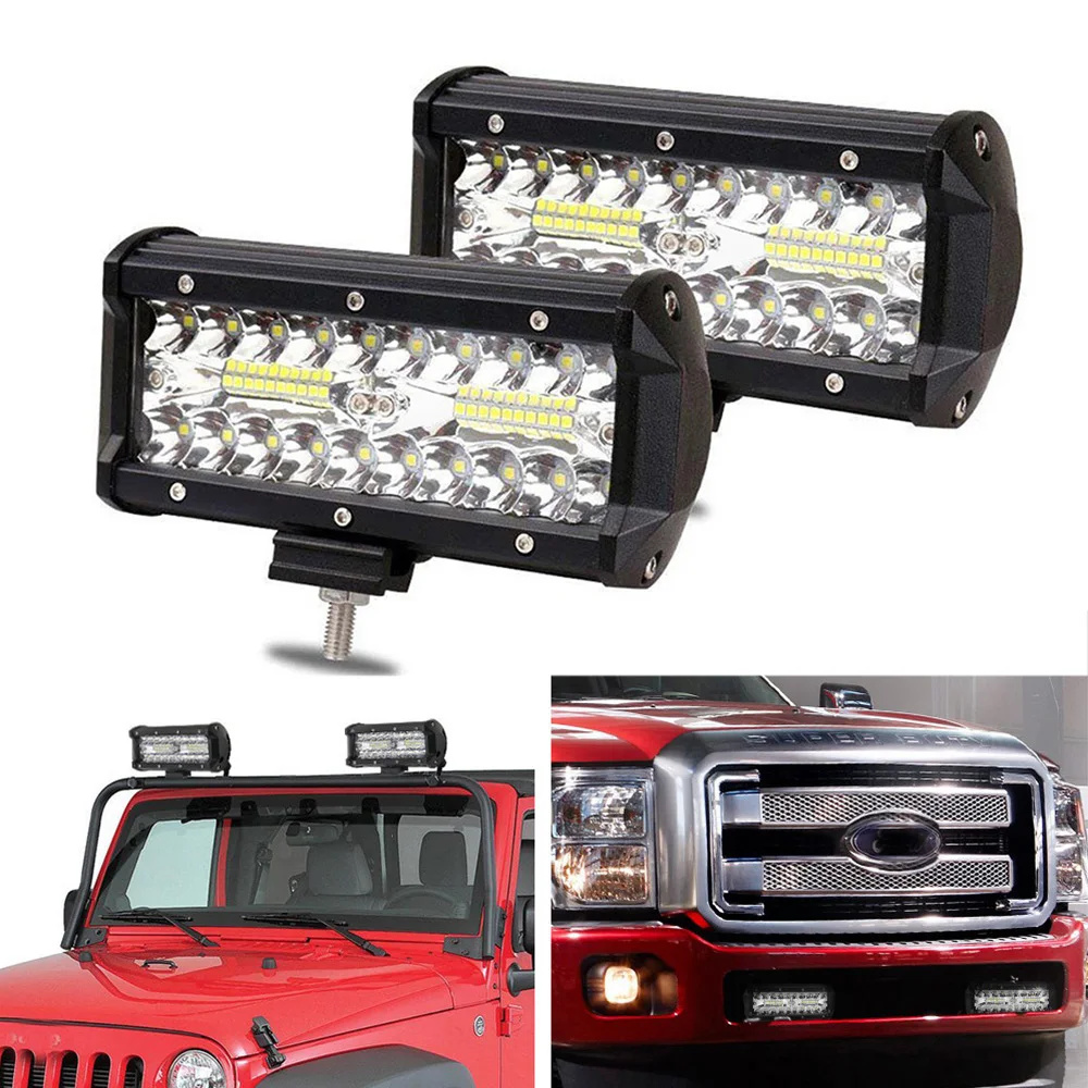 

7 Inch LED Bar Light Off Road 12V 24V Combo Beam led Work Lamp Driving Fog Headlight for Niva lada 4x4 Truck ATV Accessories