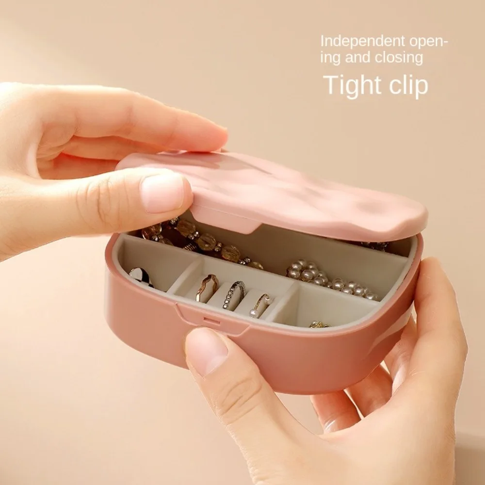 

with Mirror Jewelry Storage Box Dustproof Moisture-proof Jewelry organizer Small Large Capacity Earring Storage Case