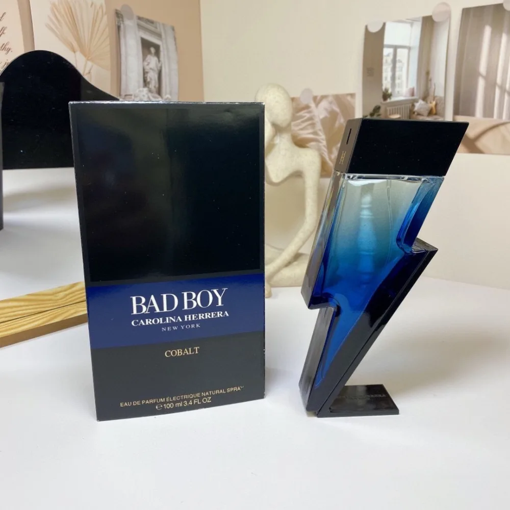 عطر رجالي فاخر من CH Bad Boy Designer Spray Eau De Parfum Le Parfum، إصدار Lightning، عطر يدوم طويلاً للرجال