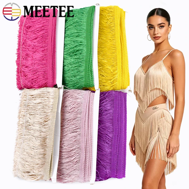 

5/10Y 10cm Polyester Tassel Fringe Trim for Latin Dress Home Textile Curtain Sofa Cover Sewing Costume Decor Handmade Supplies