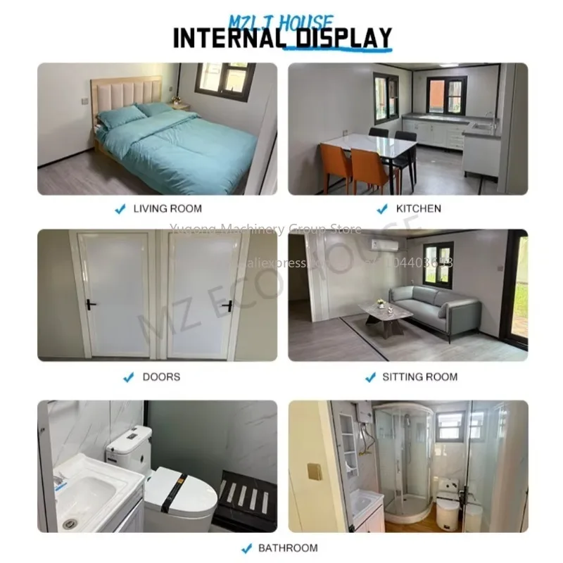 40ft 30ft 20ft Prefab Expandable Container House Light Steel Folding Prefabricated Tiny Home Villa Foldable Modular House