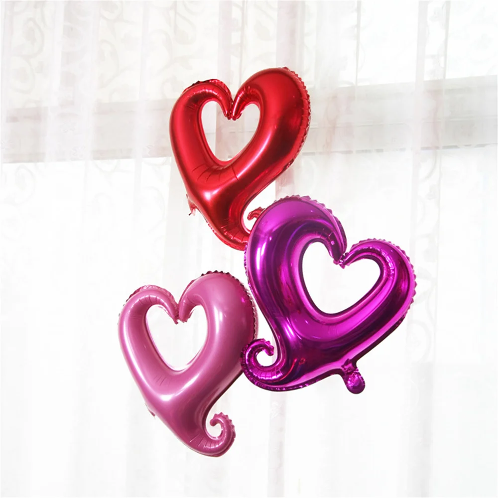 

10pcs 18inch Love Hollow Heart Shape Foil Balloons Valentine's Day Wedding Birthday Party Celebration Decorations