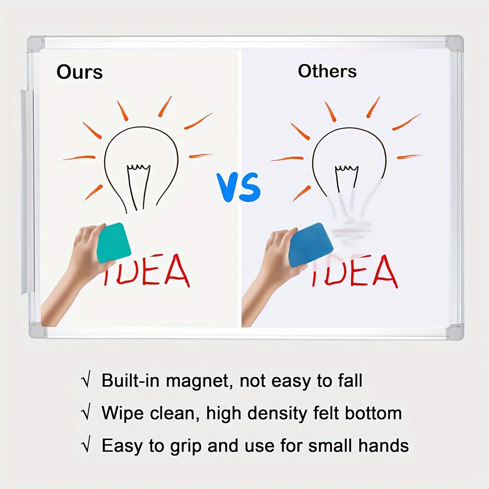 Gomme a secco colorate per lavagna - 4 colori vivaci, gomme da cancellare in spugna per uso in classe, casa e ufficio, materiale scolastico