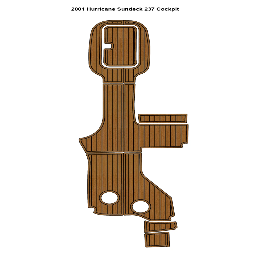 

2001 Hurricane Sundeck 237 Cockpit Boat EVA Teak Deck Faux Foam Floor Mat Pad SeaDek MarineMat Style Self Adhesive