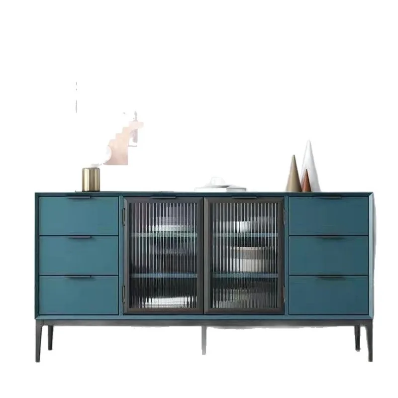 

Italian modern solid wood door bedroom dining side cabinet living room simple retro storage locker integrated new minimalist