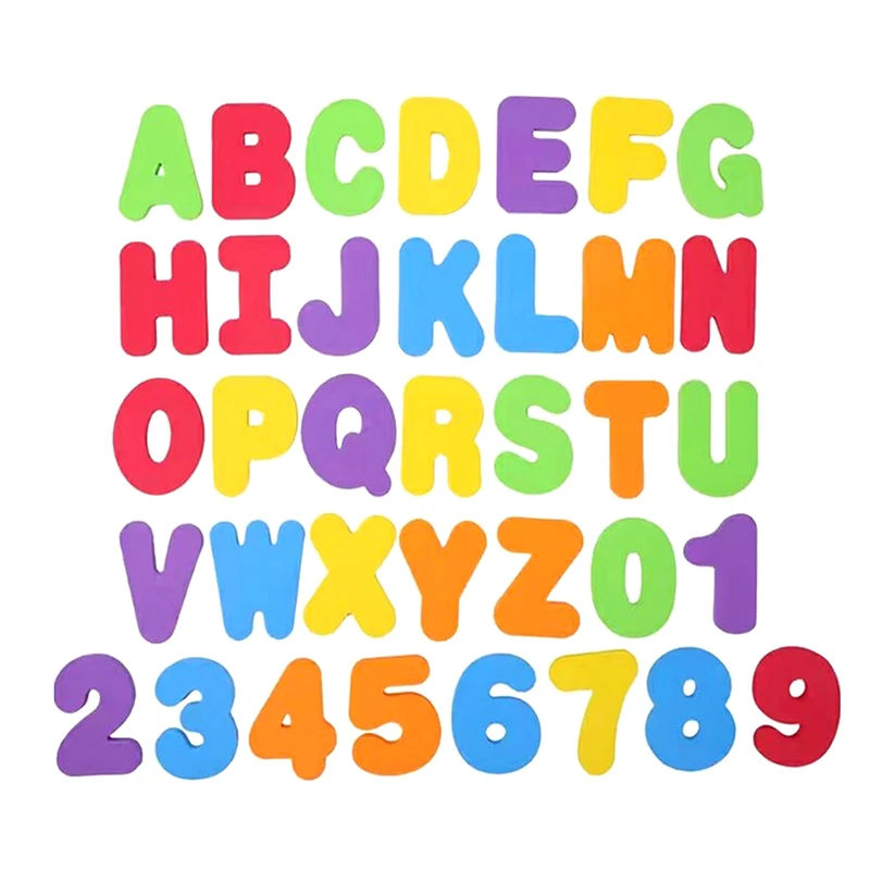 Bathtub Bathroom Education Learning Toys Foam Letters Alphanumeric Total Bubble Stickers Children's Puzzle DIY Toy Set 36Pcs New