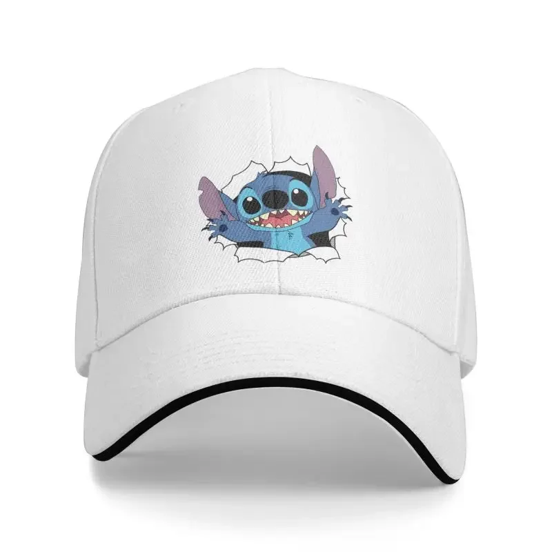 Personalized Disney Stitch Manga Anime Baseball Cap Women Men Adjustable Dad Hat Outdoor