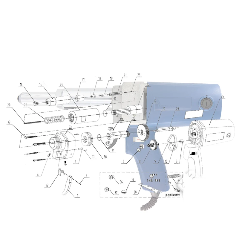 Pistola de remaches ciegos eléctrica, herramienta de remachado de 400W, 220V para 3,0-5,0mm, PIM-SA3-5