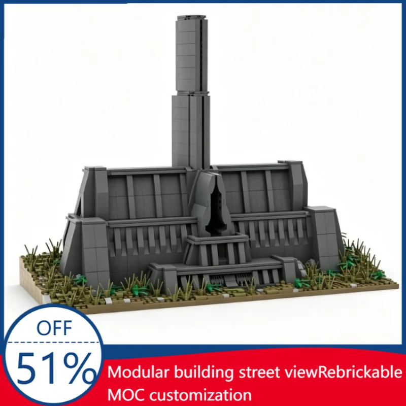 

2135PCS Customize Sci-Fi Temple on Peridea Planet Building Blocks Diorama Model Custom Puzzle DIY Assembly Educational Toy Gift