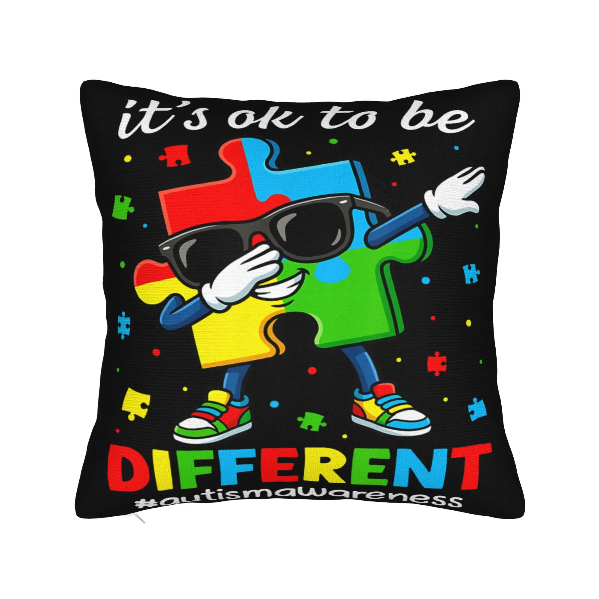 Dabbing Puzzle Autism Awareness Pillowcases Product Printing Cushion Cover Decorative  Pillow Case Cover Home Multi-Size