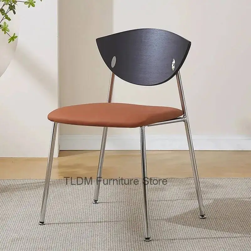 

Набор из 2-х простых обеденных стульев, удобный модный скандинавский кухонный стул, красивые современные шезлонги, мебель для дома