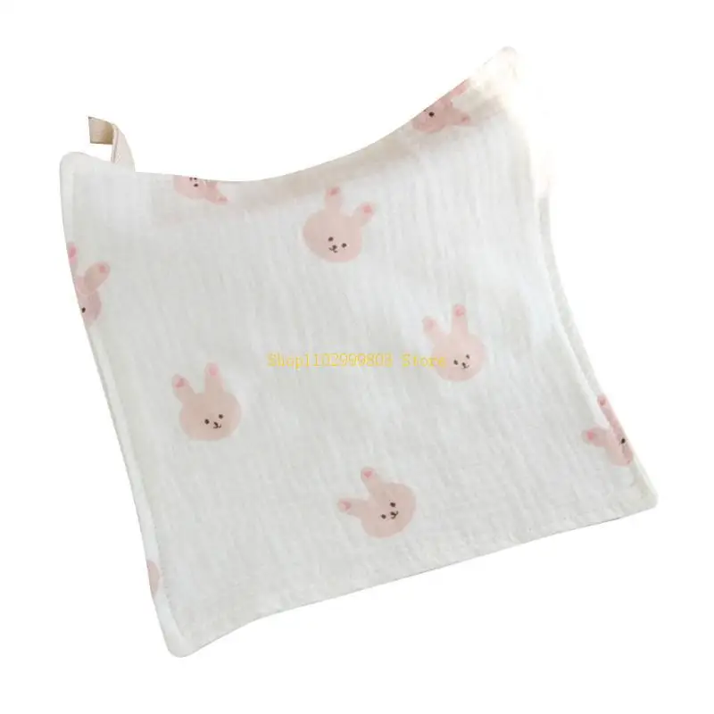 4-طبقات منشفة قطن للأطفال الكرتون الأزهار طباعة منشفة ماصة الوجه تنظيف الملابس لوقت الاستحمام وساعة الأكل J0MF #1