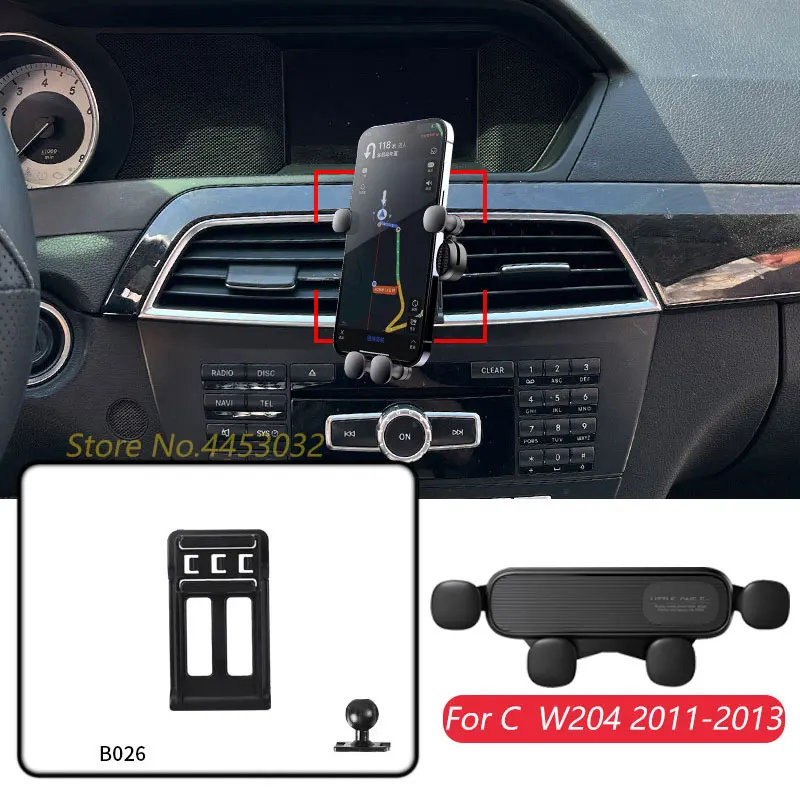 Gravity Support For Mercedes Benz C W204 2011-2013 Car Phone Holder Stand Mounts Horizontal GPS Bracket With Base Accessories