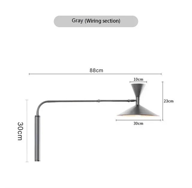 Marseille wandlamp Creatieve wandlamp Verstelbaar industrieel designlicht voor woonkamer Draaibaar slaapkamerbedlampje - afbeelding 1