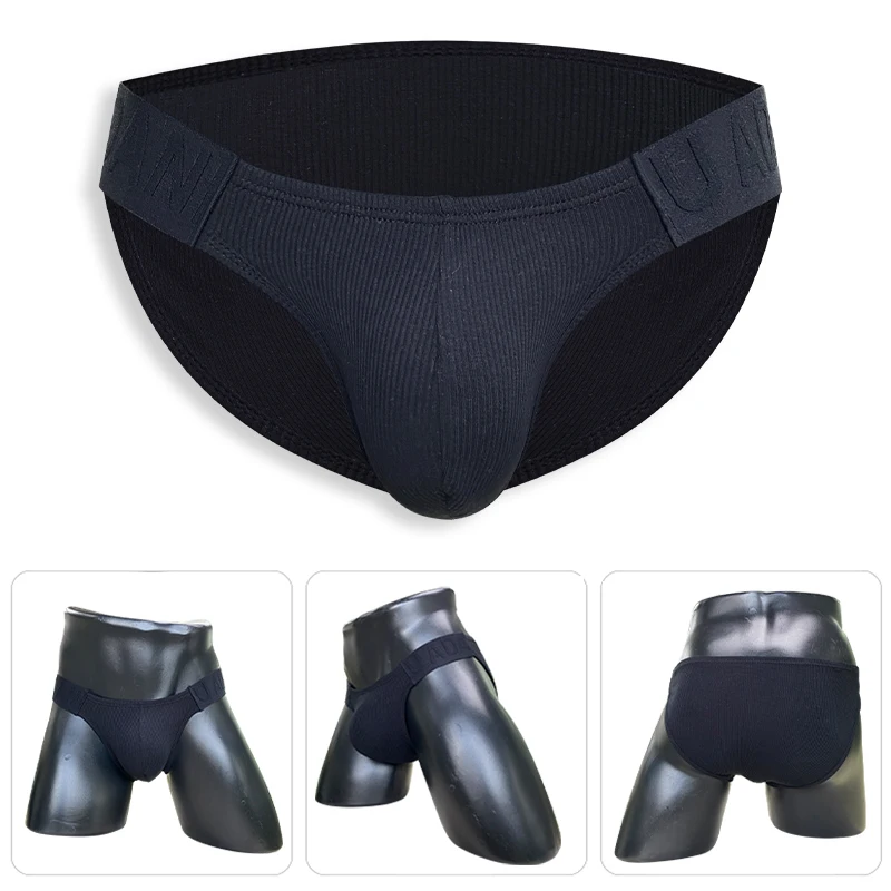 クールなメンズバルジポーチ下着、コットン製男性用下着、男性用ランジェリー、男性用パンツ、セクシーで通気性のあるTバック、強調効果のあるポーチ下着