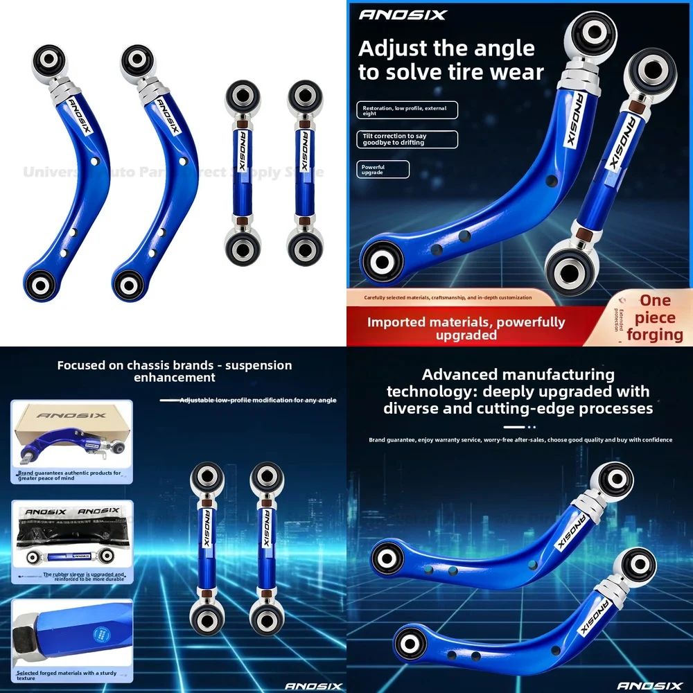 For Mitsubishi Outlander RVR Lancer Jeep Cherokee Freedom Runner Rear Camber Adjustable Tie Rod End Front Toe Alignment Kit