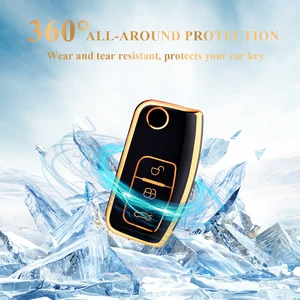TPU -Autoschlüssel -FOB -Fall für Ford, Focus 2, Mk2, Fiesta, Mondeo, Galaxy, Falcon, Colorado, Ecsport, Kuga, Flucht 8 Hauptverkäufe Schlüsselbund Neues Fiesta - №5