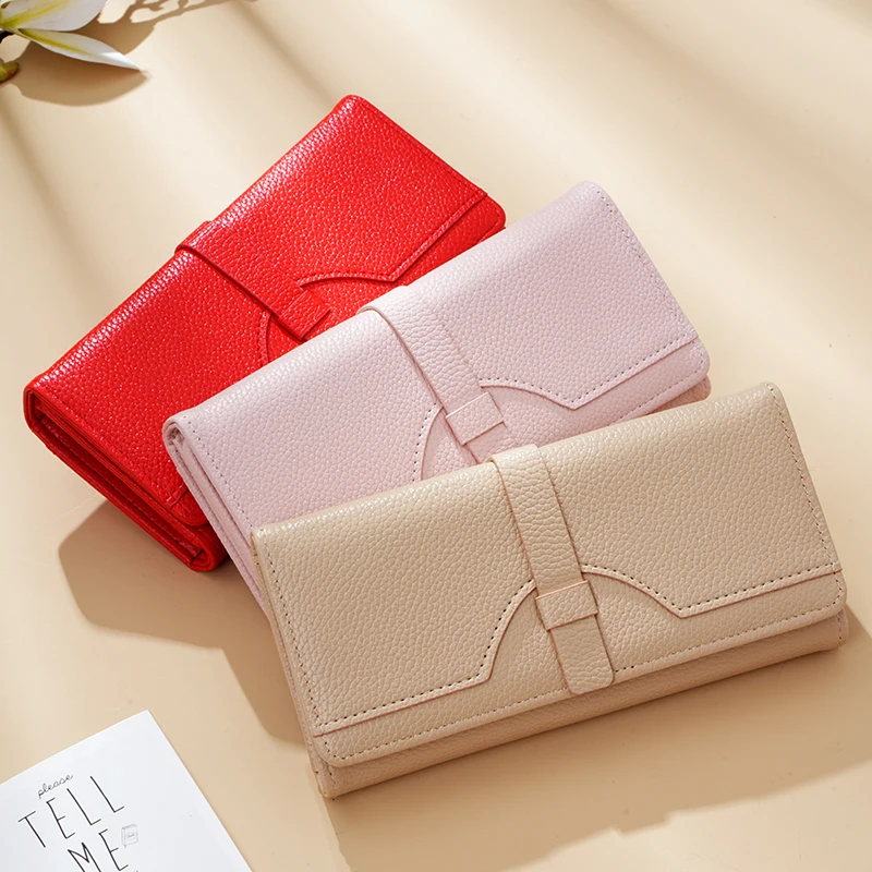 

Fashion Women's Long Wallet Leather Trifold Clutch Wallet ID Credit Card Holder Ladies Phone Pocket Wallet Purse Handbag Gifts
