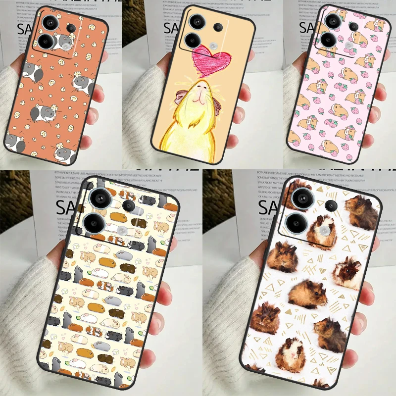 Cute Cartoon Guinea Pig Case For Xiaomi Redmi Note 12 11 10 9 8 13 Pro Plus 12S 11S 10S 9S 10A 9C 10C 12C 13C Cover