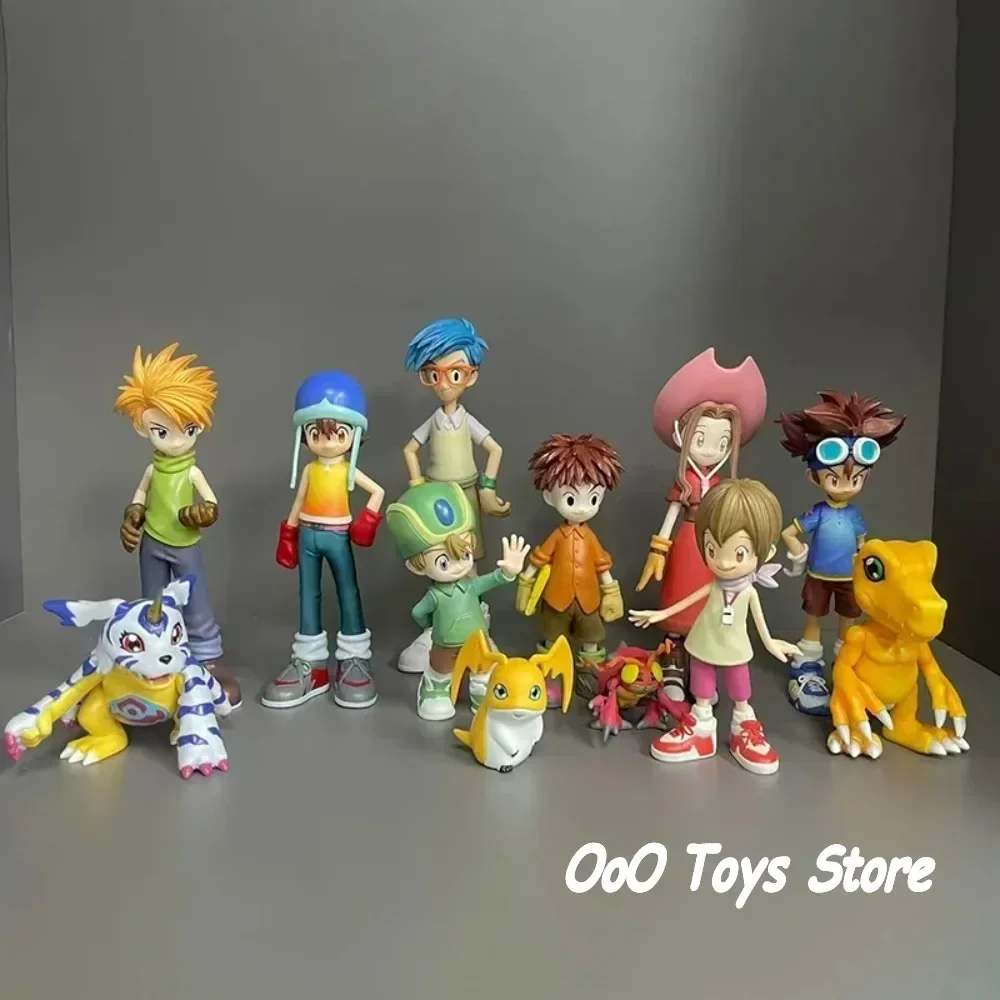 Anime digimon figuras de aventura oito personagens principais figura de ação pvc estátua coleção modelo brinquedos presentes 5-16cm
