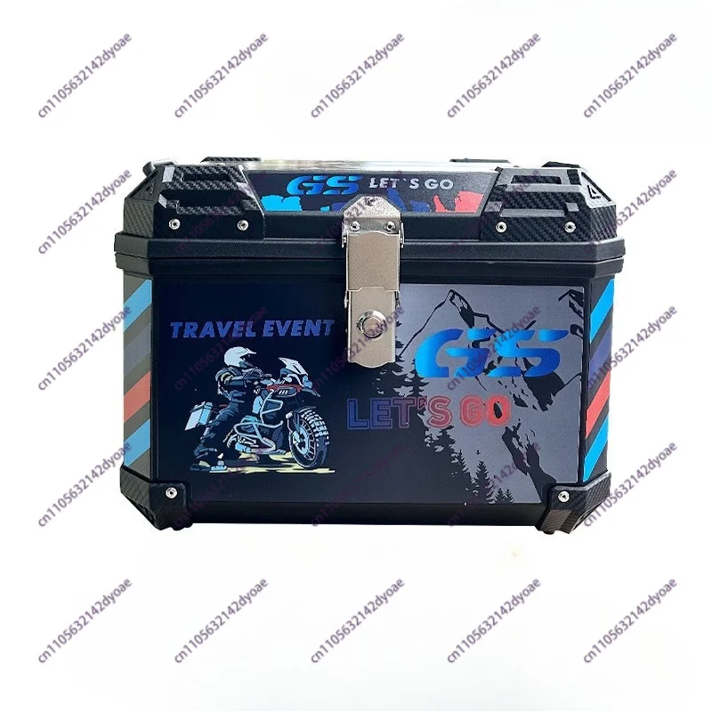 アルミ合金製オートバイテールボックス汎用大容量トップリアラゲッジツールテールボックスアクセサリー付き
