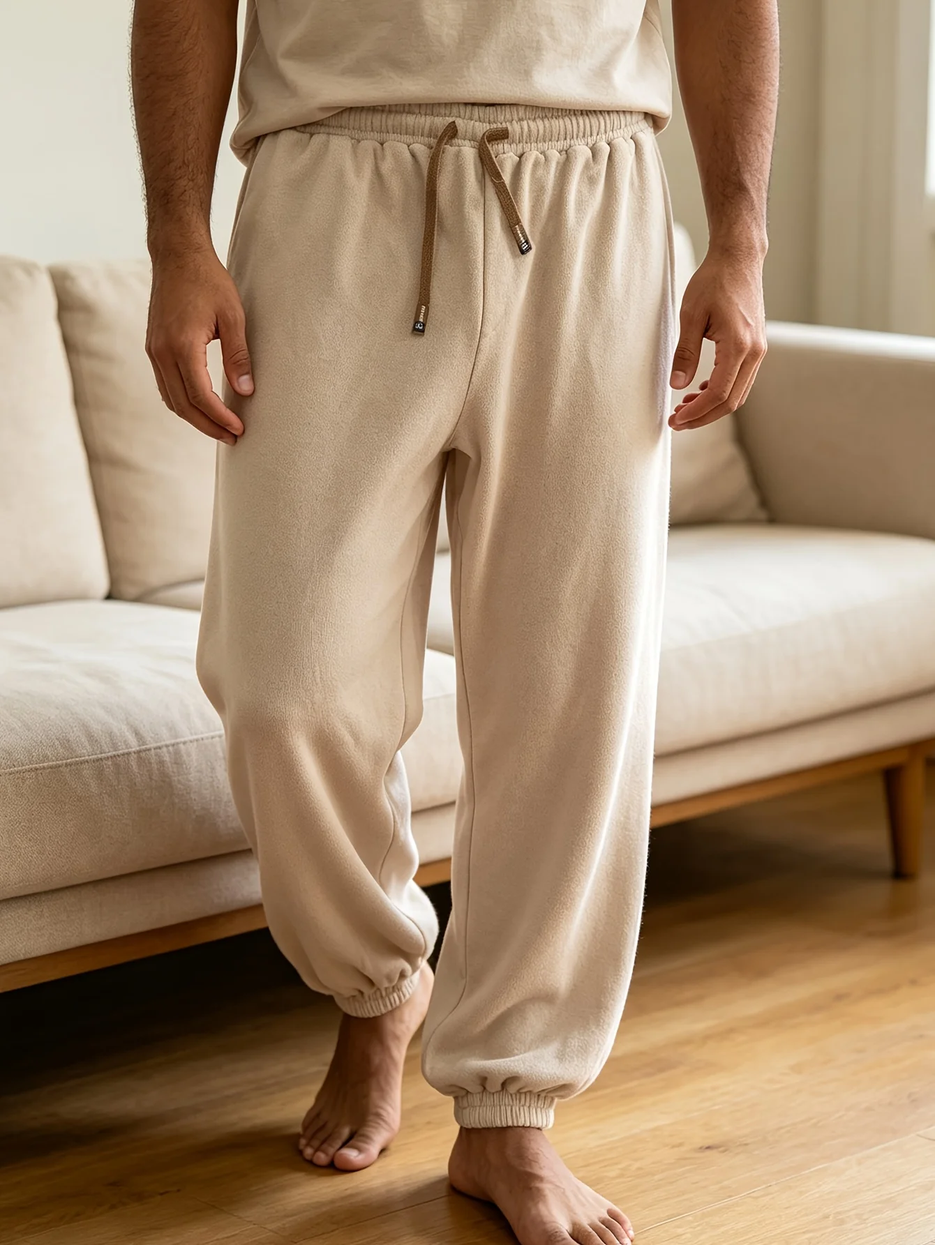 FGKKS Autumn Men Pants  Brand New Fashion Thick Korean Style Winter Thick Warm Casual Male Home Trousers