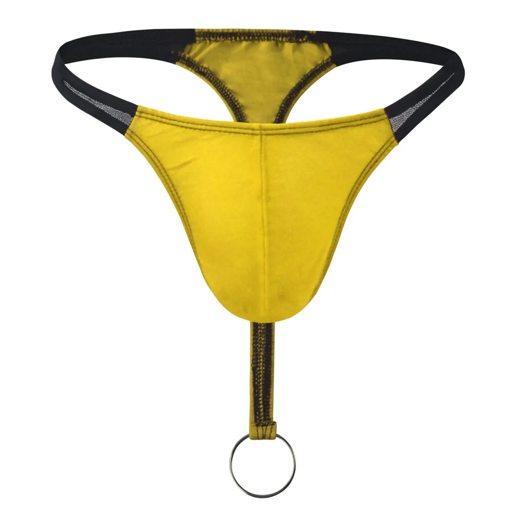 

Men's Erotic T Back Thong Underwear Gay Sexy Low Waist U Convex Pouch G-string Elastic Thin Quick Dry Comfort Breathable Panties