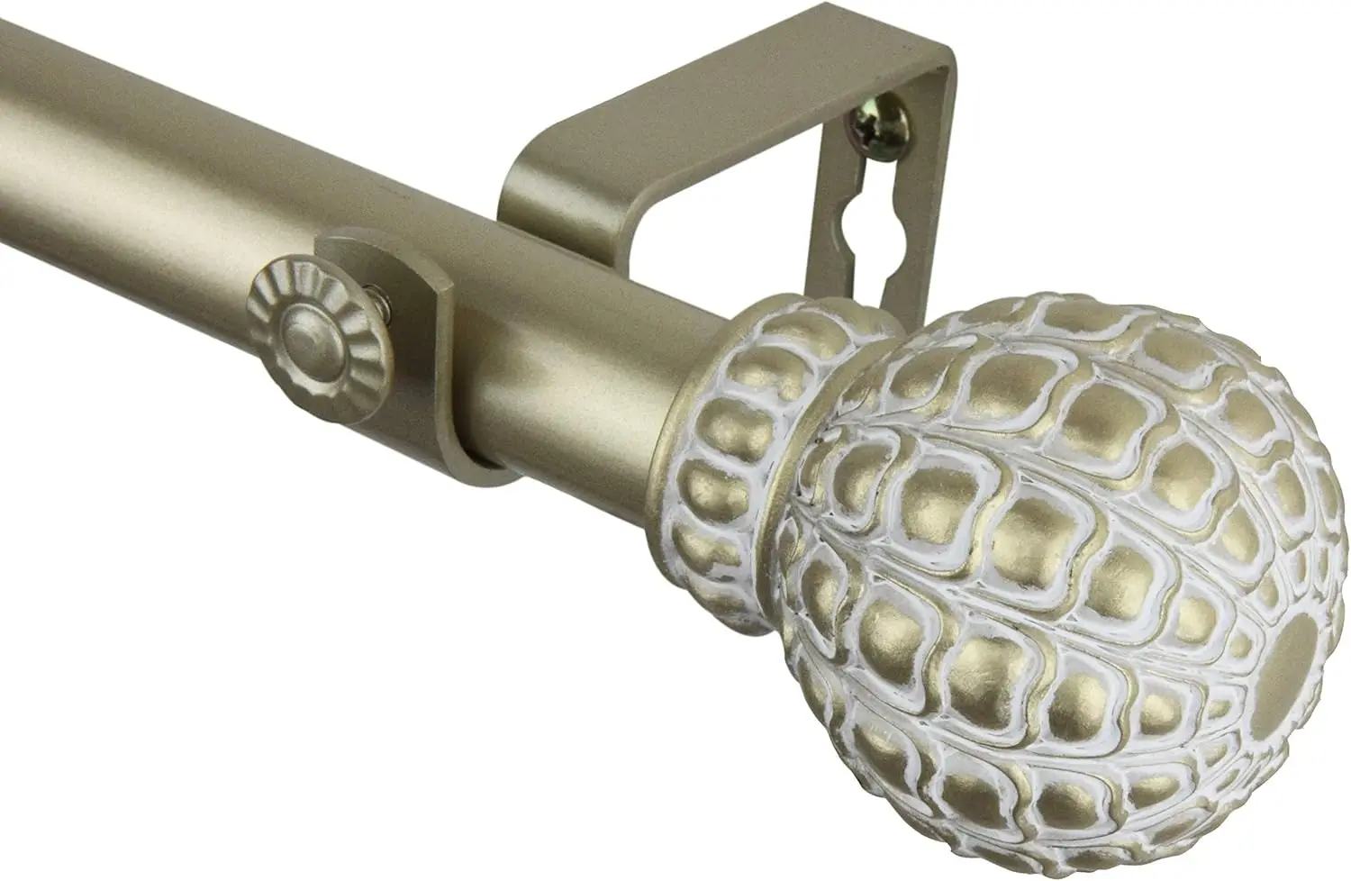 

1" Bolide Single Curtain Rod, 120-170 inch, Light Gold