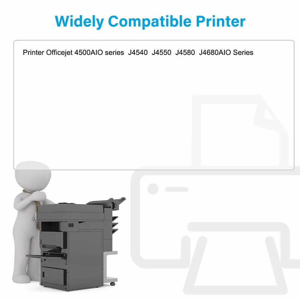 خرطوشة حبر ثلاثية الألوان باللون الأسود 3PK 901XL لـ HP Officejet J4580 J4624 J4660 J4680