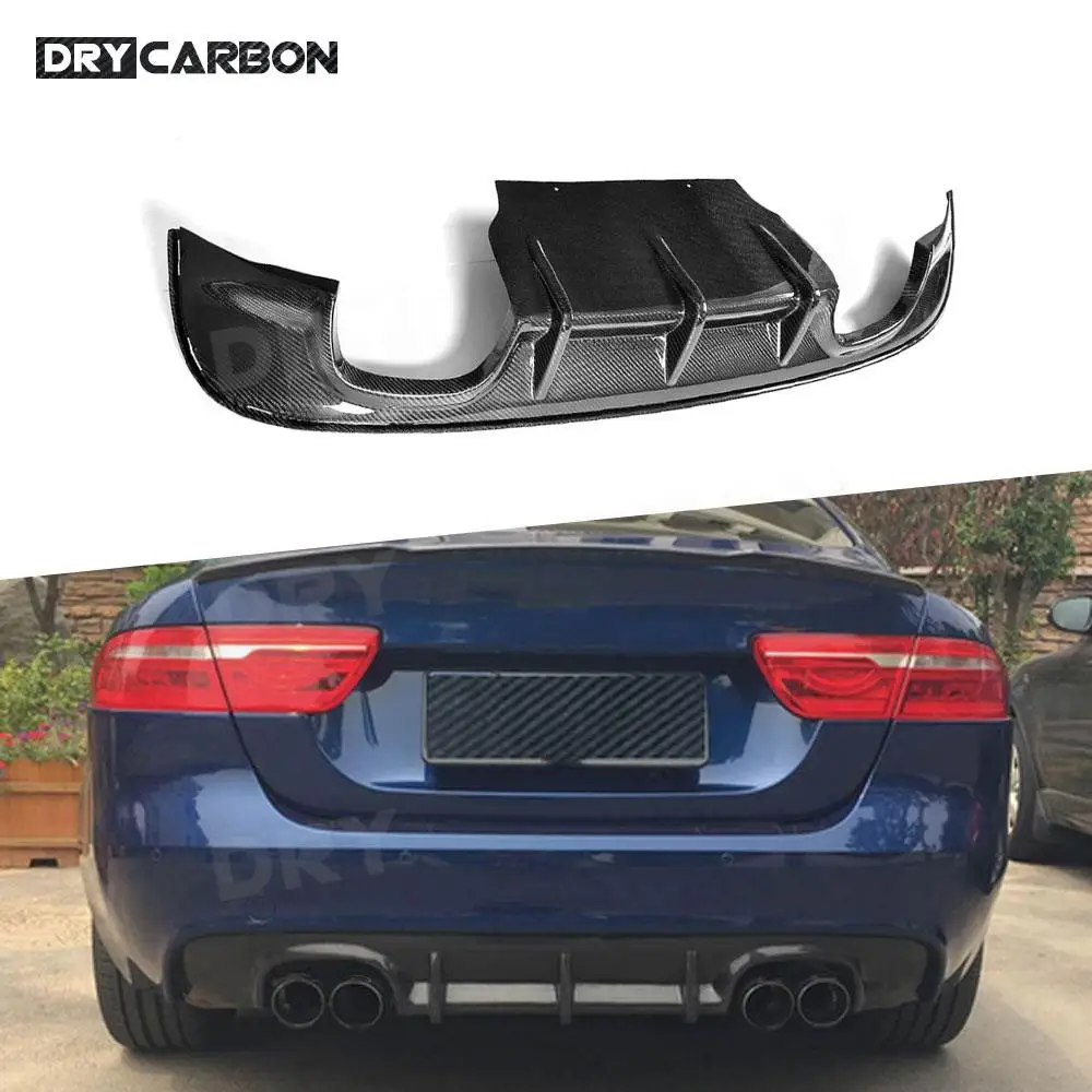 

Carbon Fiber Rear Bumper Lip Diffuser For Jaguar XE Sedan 4-Door 2015 2016 2017 Car FRP Rear Diffuser Lip Spoiler Accessories