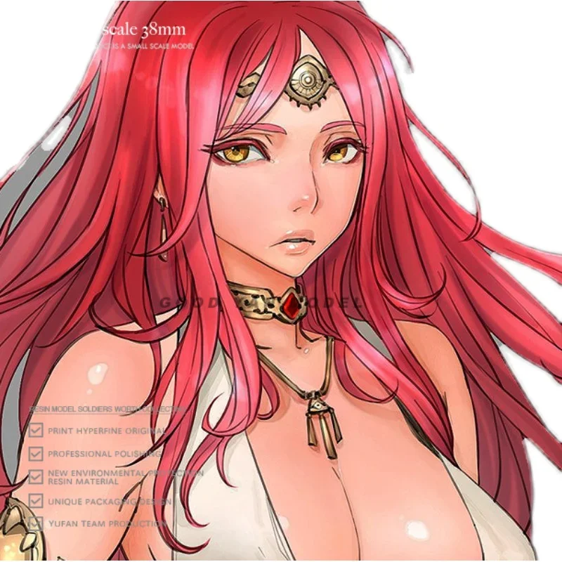 38-mm-Harzmodellbausätze Figur Schönheit farblos und selbst zusammengebaut A-648