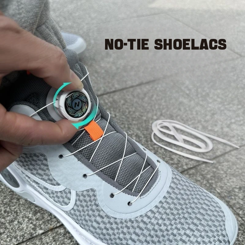 Swivel Buckle Round Shoelaces for Sneakers No Tie Shoe Laces Children Adult Leisure Sports Lazy Shoes Lace Accessories 1 Pair