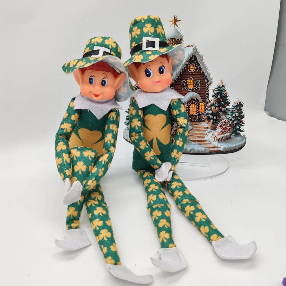 40cm Christmas Elf Elves on the Shelf Doll Naughty Boy Doll Home Ornament Christmas Poseable Little Joker Elf Accessory