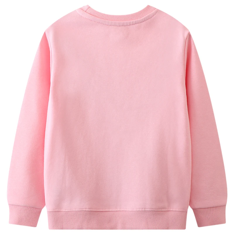 Toddler Baby Girls Pink Sweatshirts Back To School Clothes Casual Pullover Crewneck Winter Long Sleeve Tops Shirts 2-7T