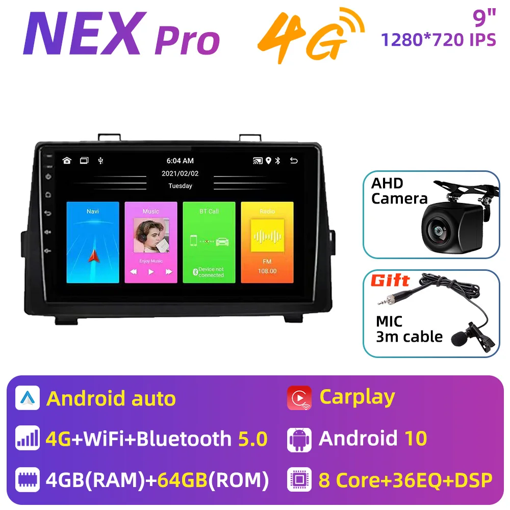 Voor Toyota Noah Voxy 70 2007-2013 2 Din Android Autoradio Stereo GPS Carplay Navigatie Head Unit Autoradio multimedia Kaarten - afbeelding 1