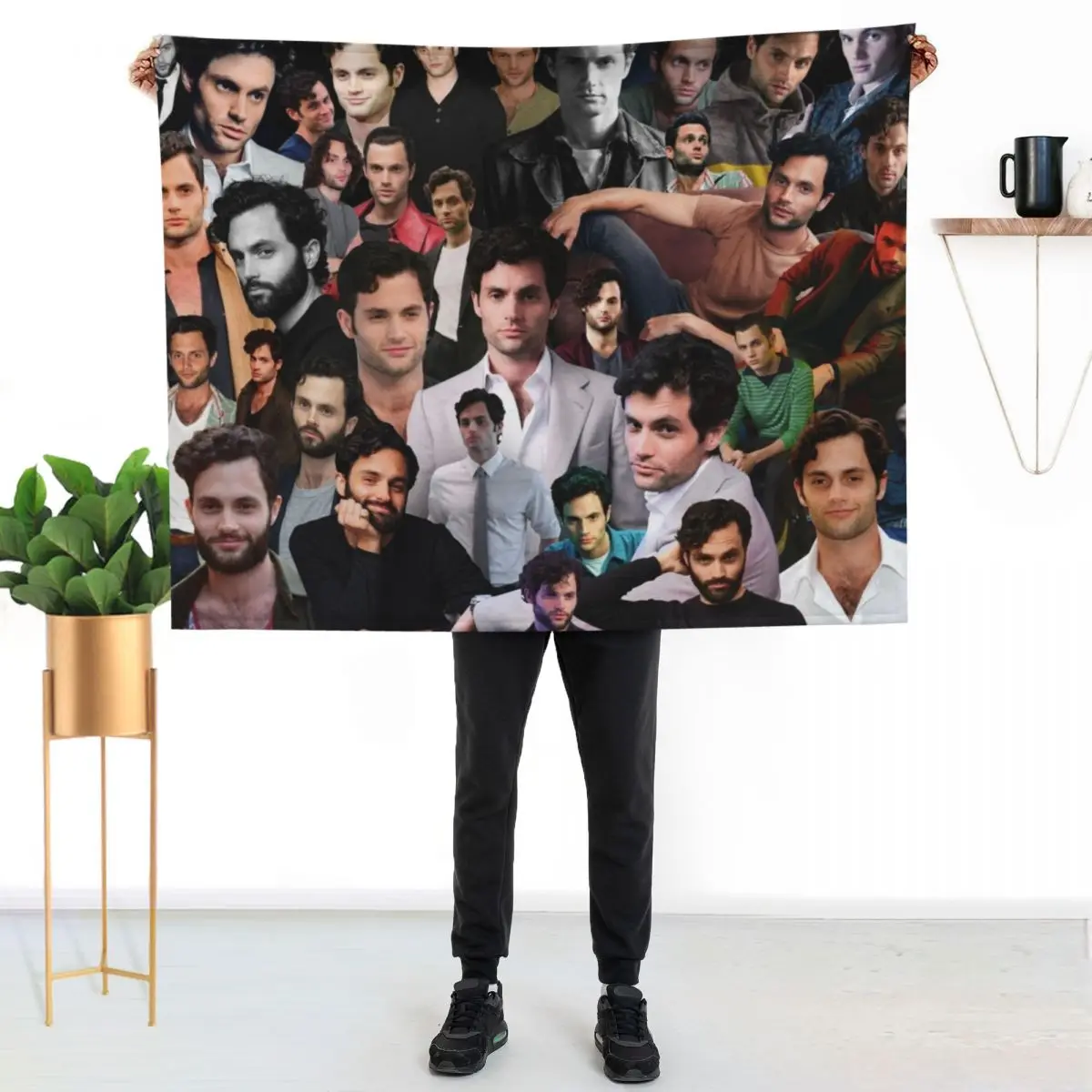 

Penn Badgley Throw Blanket Warm Napping Blanket for Office Couch Bed