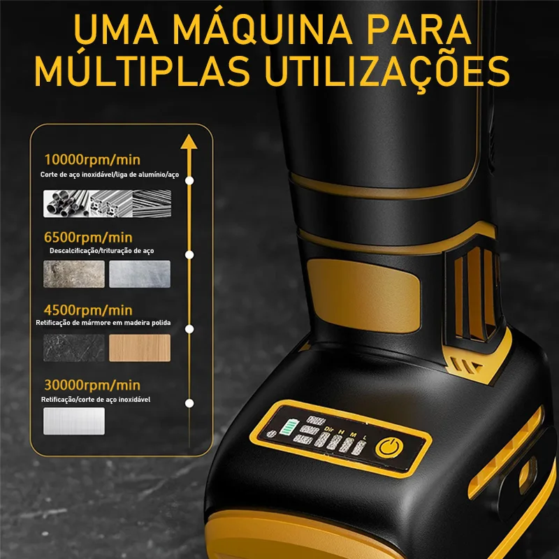 Imagem -04 - Deusa Elétrica com Cabo Maglev Brushless Ângulo Recarregável para Dewalt Bateria 20v 125 mm Dcg406