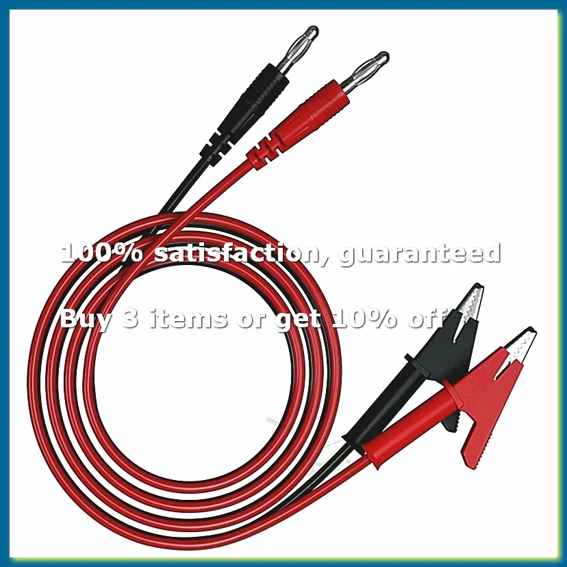 4mm Banana Plug to Alligator Clip with Pure Copper 15A High Current Test Line DC Regulated Power Supply Output-A49I