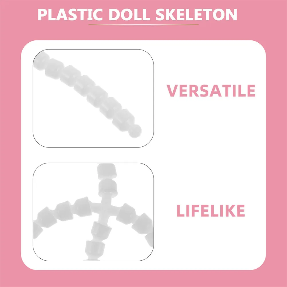 3 stks Katoenen Gewrichten Beweegbaar Frame Voor Diy Craft Zacht Plastic Connectors Body Joint Figuur Maken Ledematen Hoofd