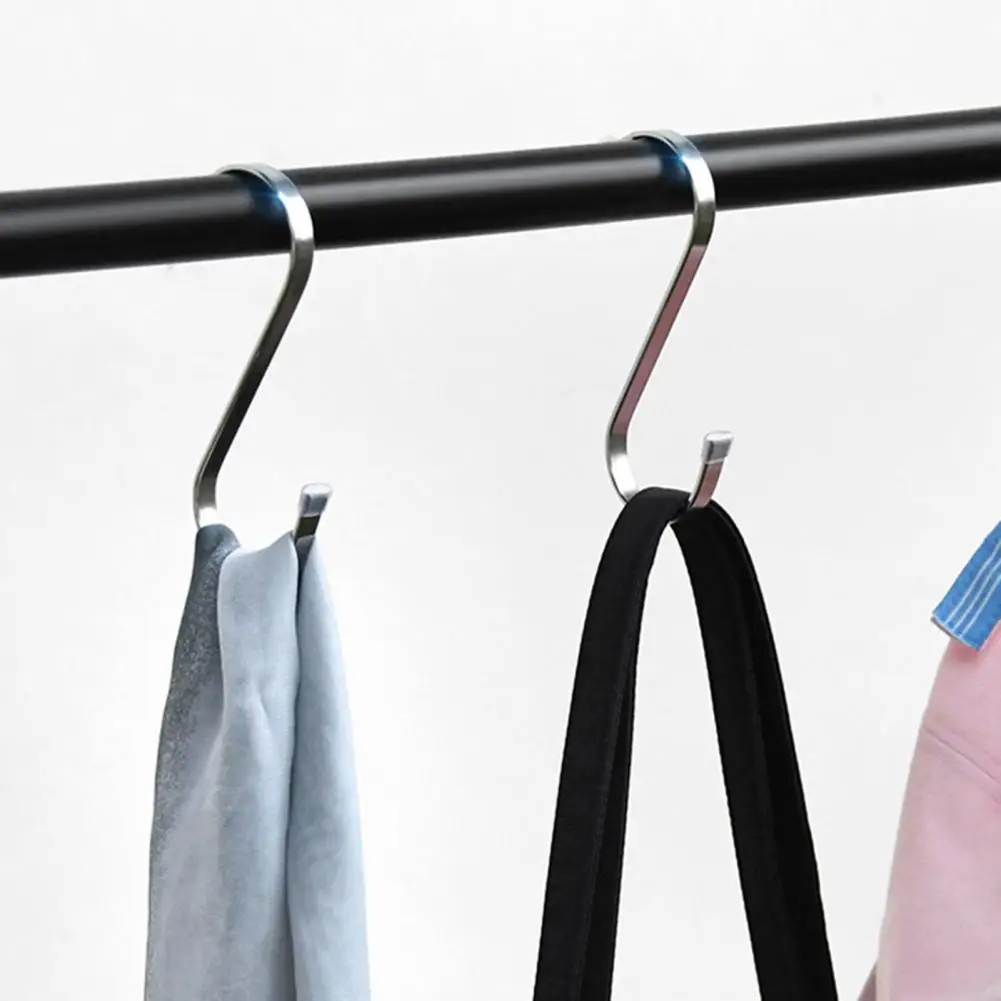 Rack de armazenamento em forma de S para banheiro, conveniente, duradouro, sem soco, sem perfuração, casaco, chapéu