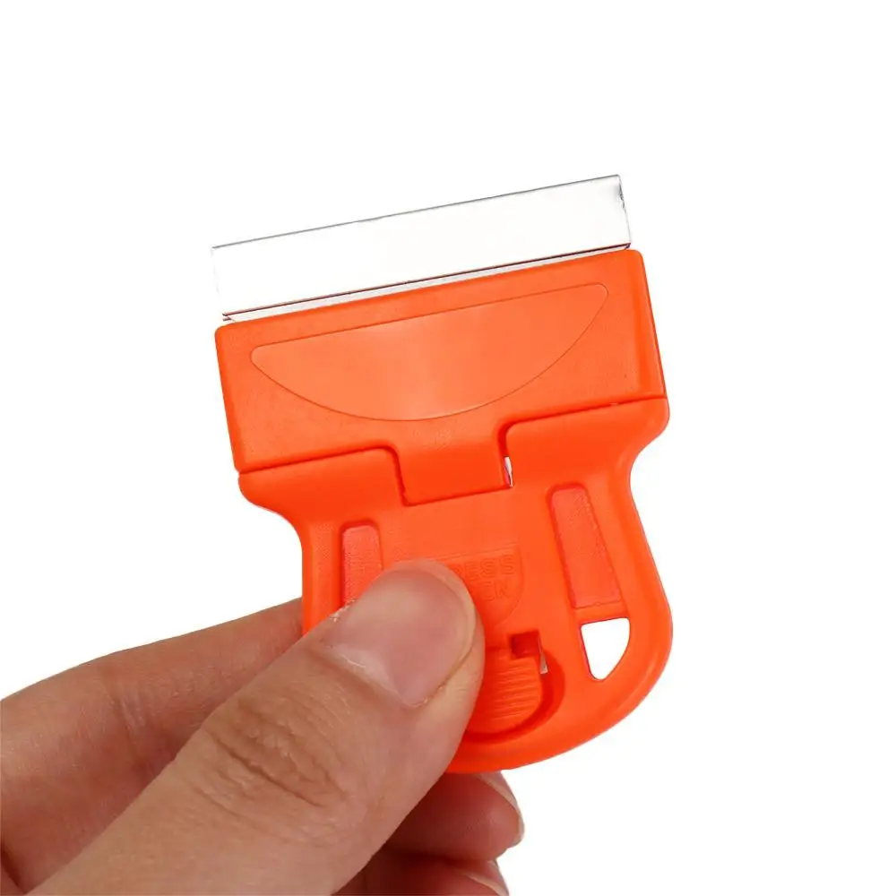 Mini Plastic Scraper Steel Blade One-Sided Car Sticker Remover With Blade Cleaner SUV