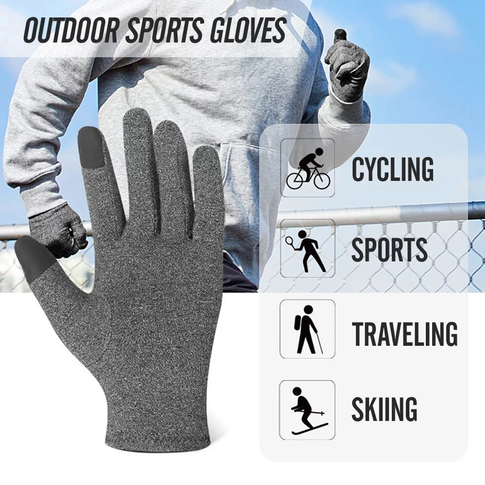 1Pair Compression Arthritis Gloves Premium Arthritic Joint Pain Relief Hand Gloves Therapy Full Fingers Sport Compression Gloves image 2