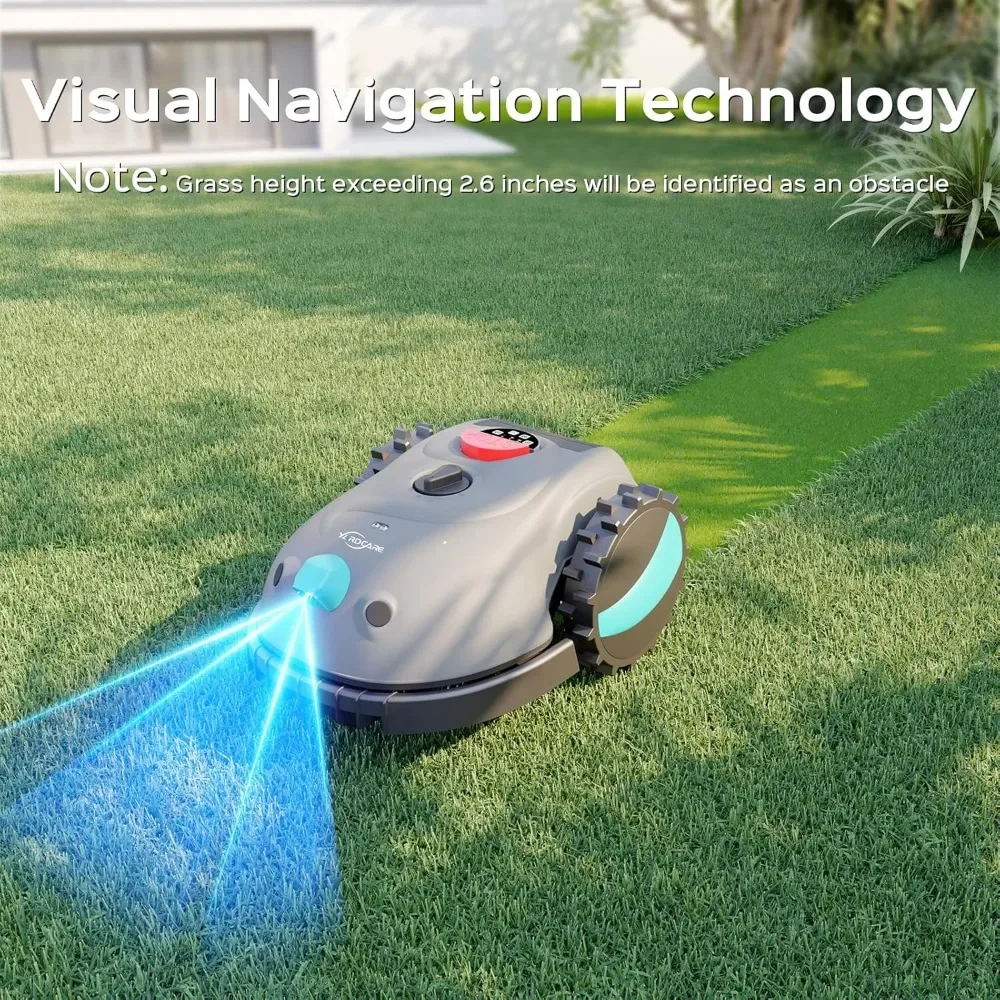 

V100 Robotic Lawn Mower with Vision Navigation – Spot Spiral Mowing, Adjustable Height & Low Noise Operation