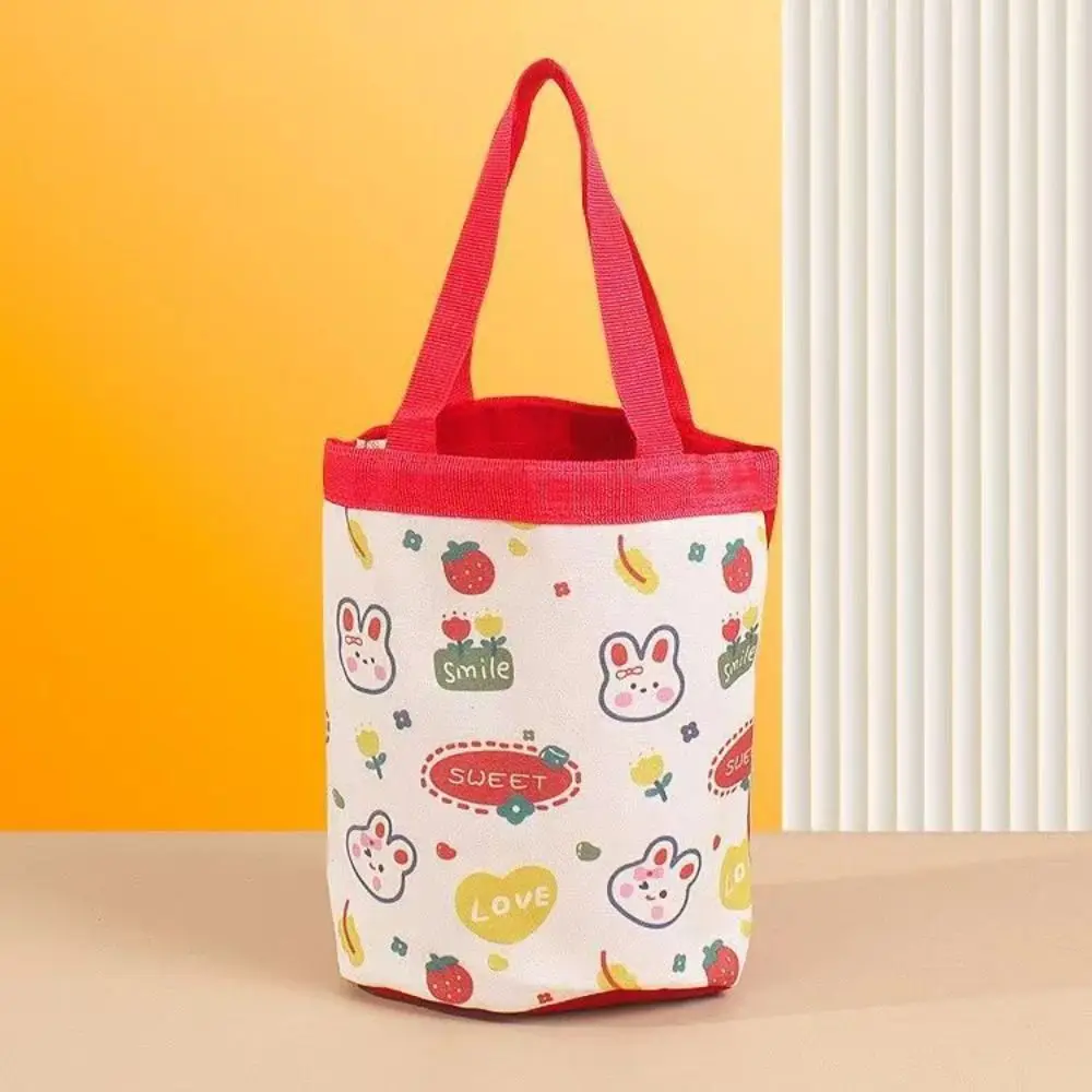

Cute Animal Print Cartoon Bucket Bag Hand Graffiti Canvas Material Printed Tote Bag Armpit Bag Daily Matching