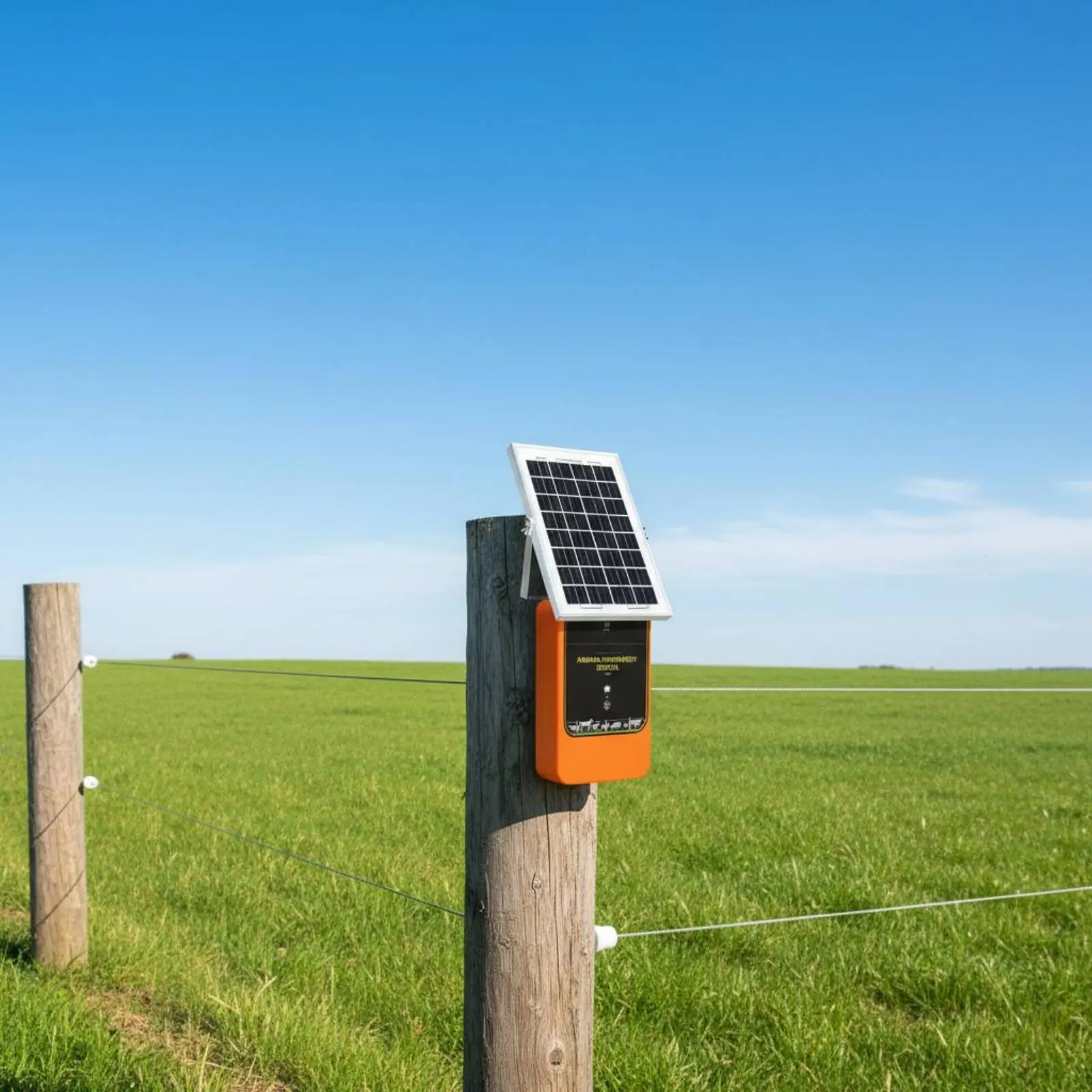 Solar Electric Fence Charger Twin Screen Solar Fence Charger Agricultural Equipment Voltage Adjustment Ranch Use for Ranchers